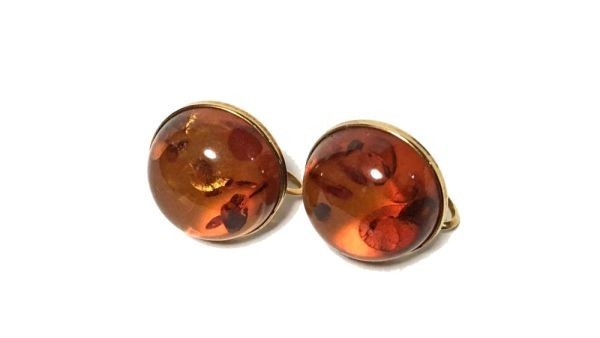 K18 Amber Kohaku Amber Sergring Sergring Orange Используется красота