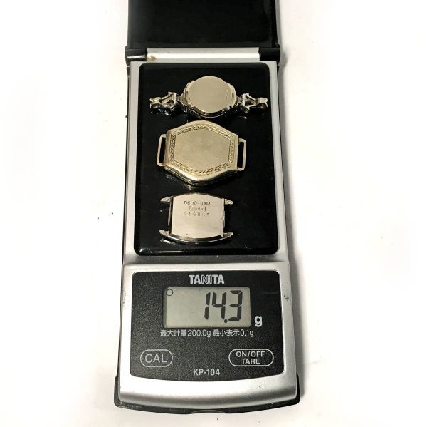 特価商品  14K・14KＷＧ 時計 ケース 3点 14.3g つぶし 投資用 アナログ（手巻き）