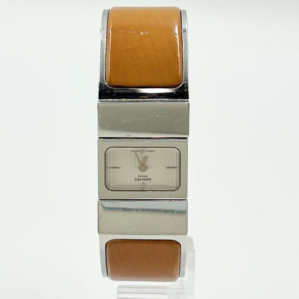 HERMES エルメス L01.210 ロケ バングルウォッチ 腕時計 ＜腕時計＞ シルバー ウッド バングル クォーツ レディース ファッション