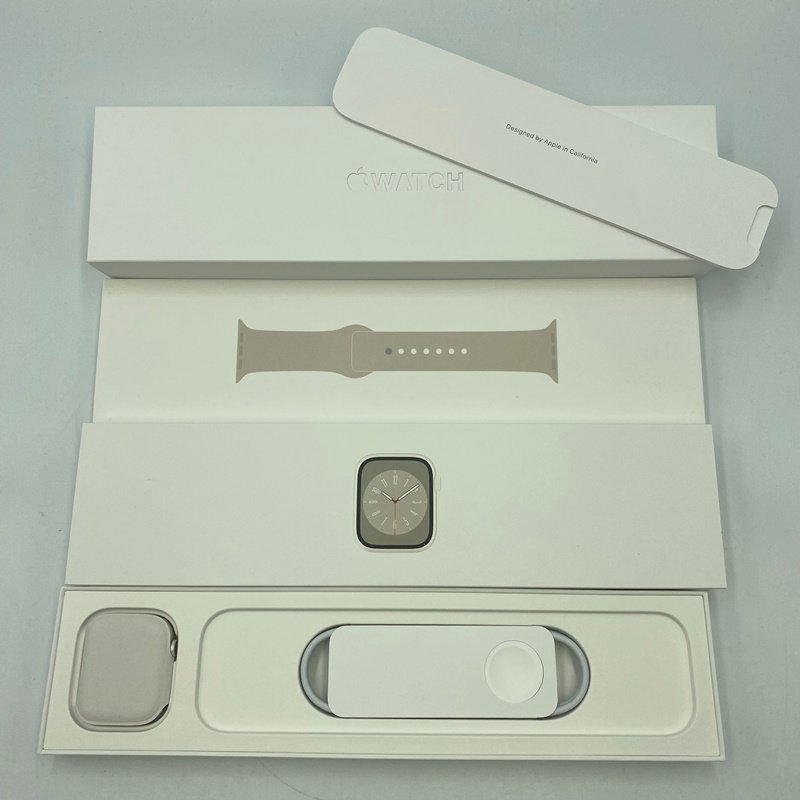 Apple Watch series8 45mm アルミニウム Starlight＜腕時計＞A2775