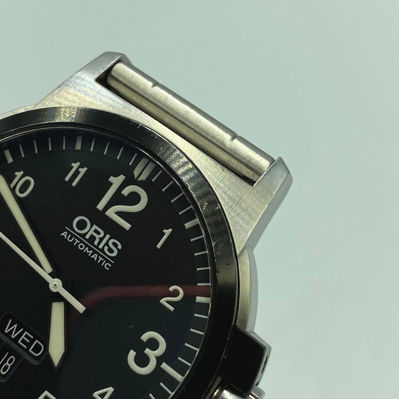 ORIS 7641-43 アドバンスド デイデイト＜腕時計＞ オリス ブラック シルバー ブランド メンズの画像8