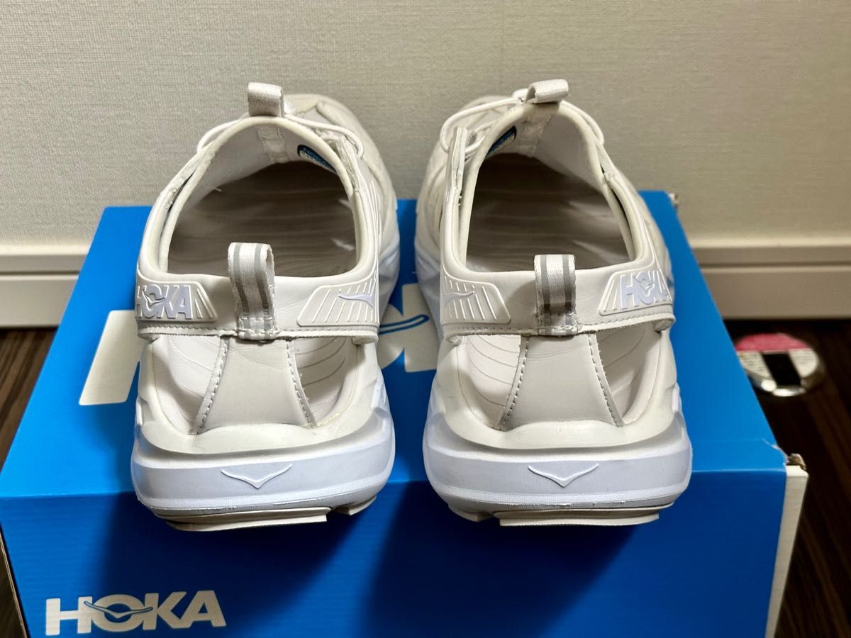 美品 HOKA ONE ONE HOPARA ホパラ サンダル 28 ホワイト