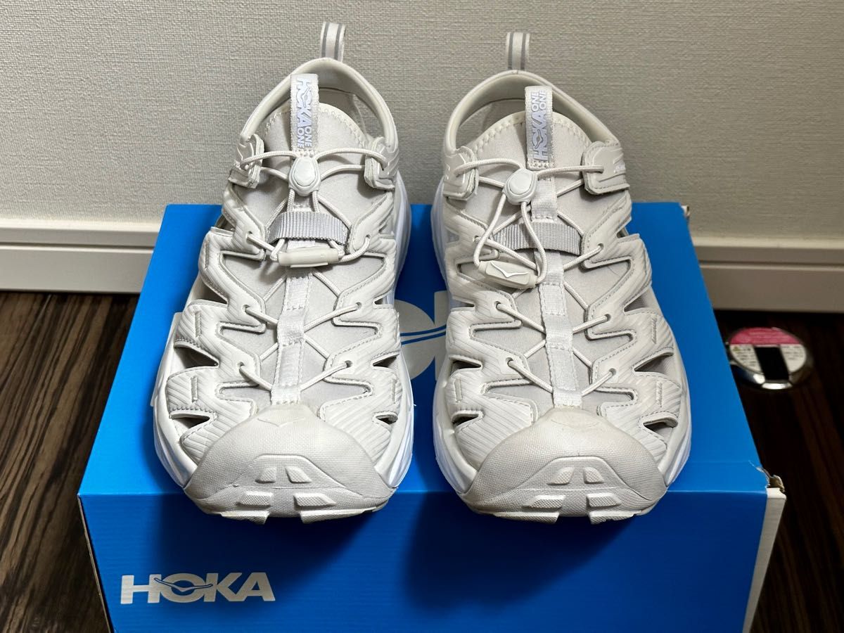 美品 HOKA ONE ONE HOPARA ホパラ サンダル 28 ホワイト