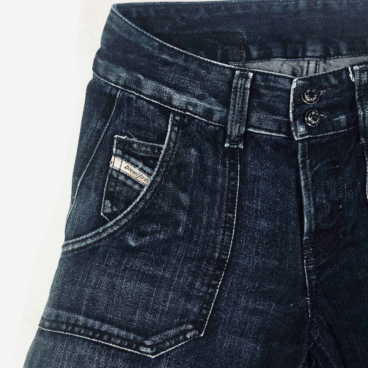 ★DIESEL★W24 ディーゼル VOLVER ボタンフライ ワイドパンツ レディース ダメージ加工 ジーンズ デニム ジーパン パンツ Gパン P145