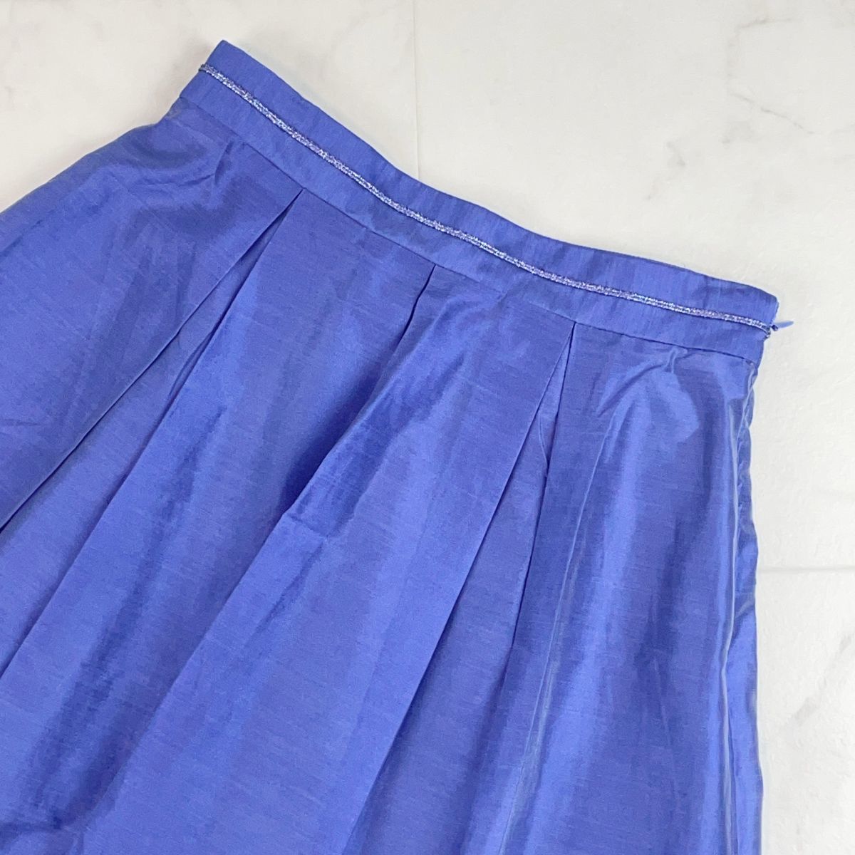  beautiful goods UNTITLED Untitled tuck flair skirt knees height lining equipped lady's bottoms light blue light blue size 1*GC390