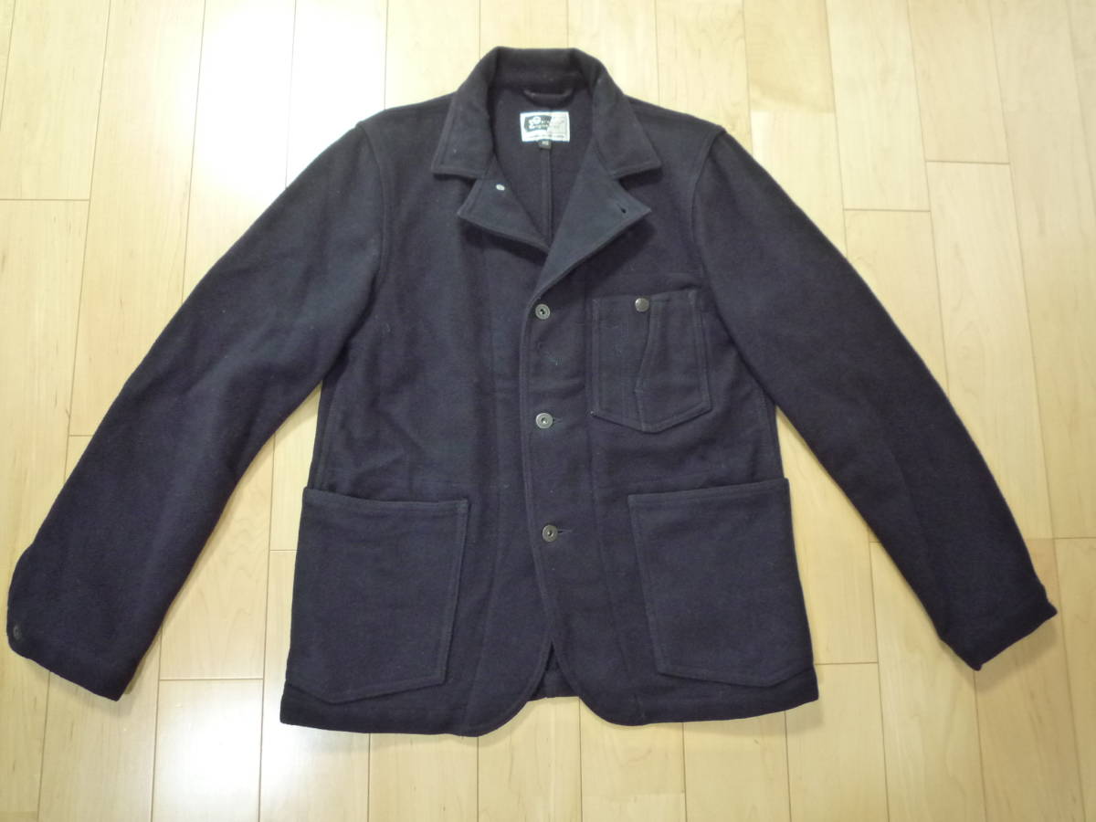 ENGINEERED GARMENTS（エンジニアドガーメンツ）ENGINEER JACKET MELTON WOOL（エンジニア・ジャケット）カバーオール☆濃紺色☆XS_画像1