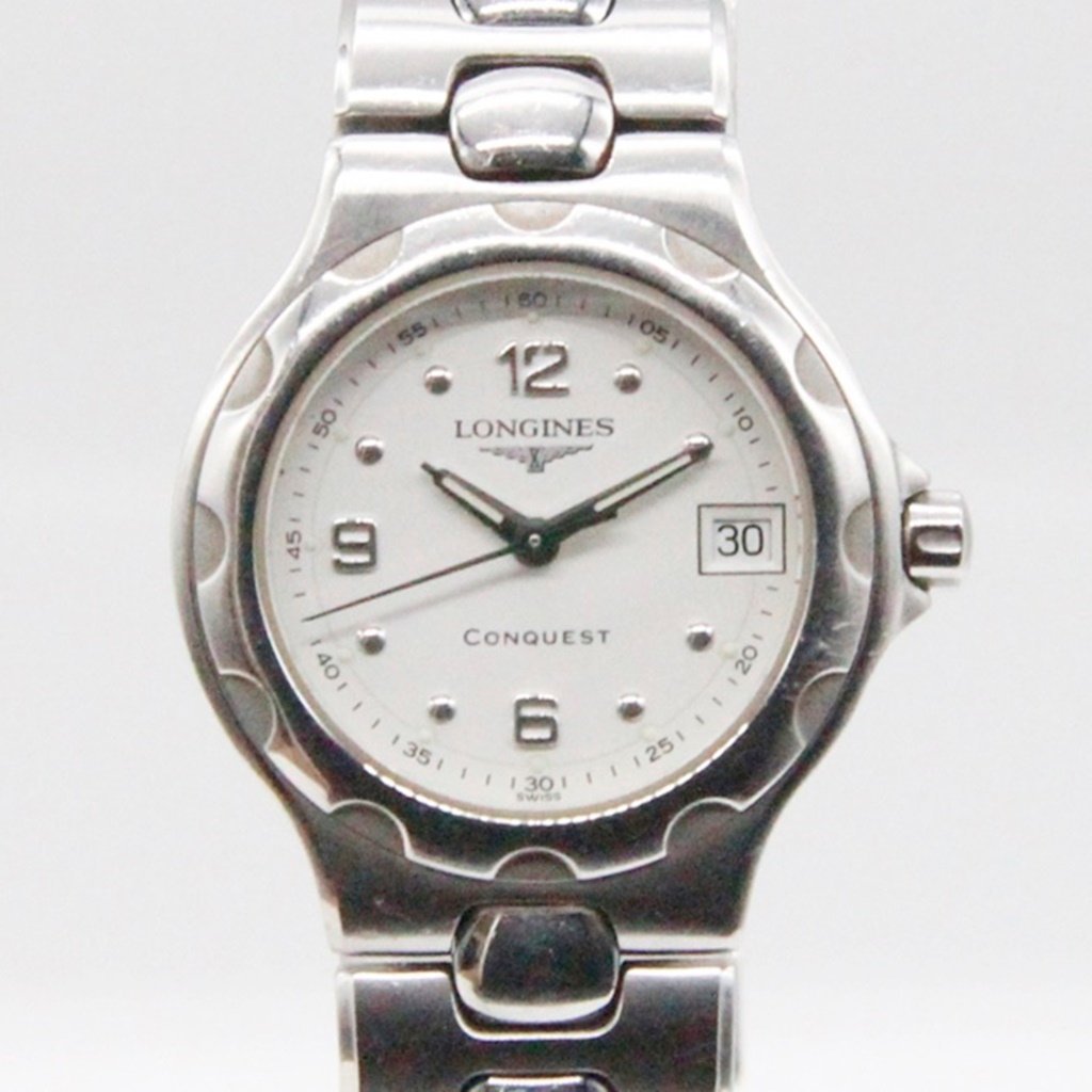 【海外 正規品】 コンクエスト CONQUEST ロンジン LONGINES L1 m24-30705 m_w(j) 中古品 金属ベルト 文字盤ホワイト レディース クォーツ デイト 3針 4 131 コンクエスト 【海外 正規品】 コンクエスト CONQUEST ロンジン LONGINES L1 m24-30705 m_w(j) 中古品 金属ベルト 文字盤ホワイト レディース クォーツ デイト 3針 4 131 コンクエスト