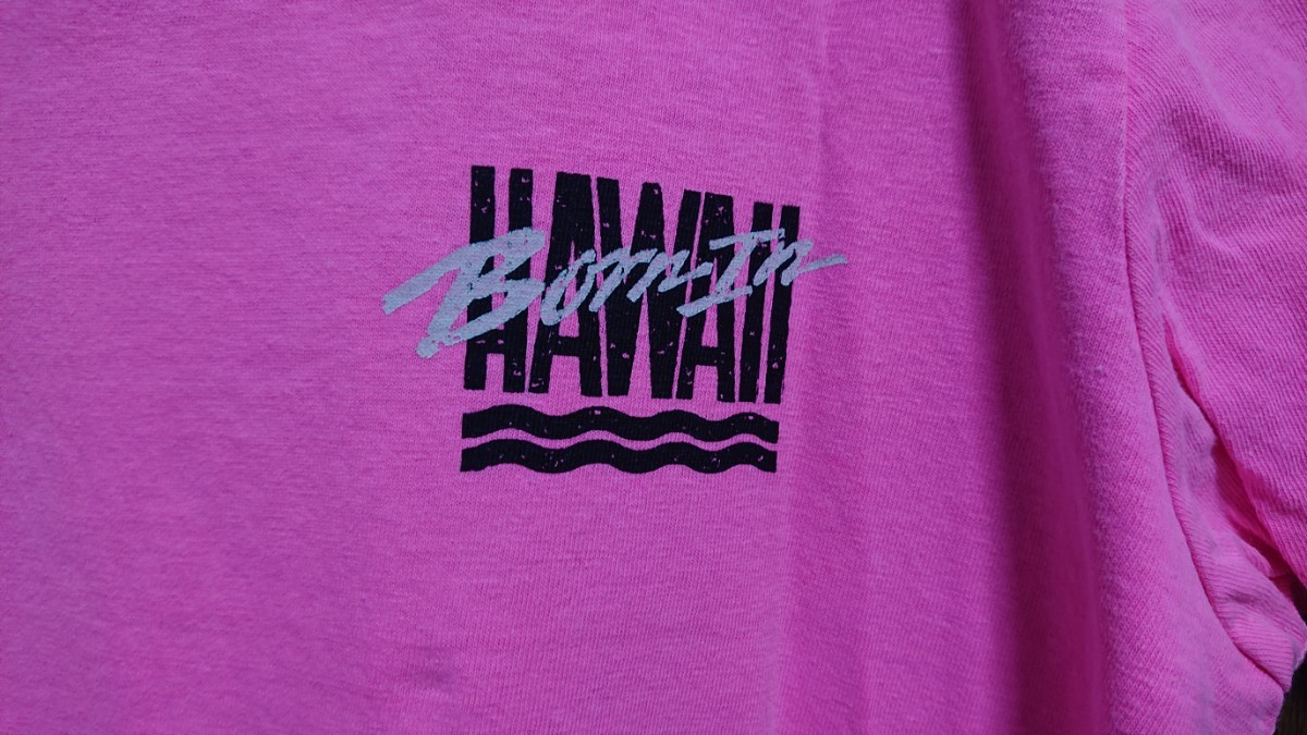 USED TMT Born in HAWAII Tシャツ Mサイズ ピンク_画像4