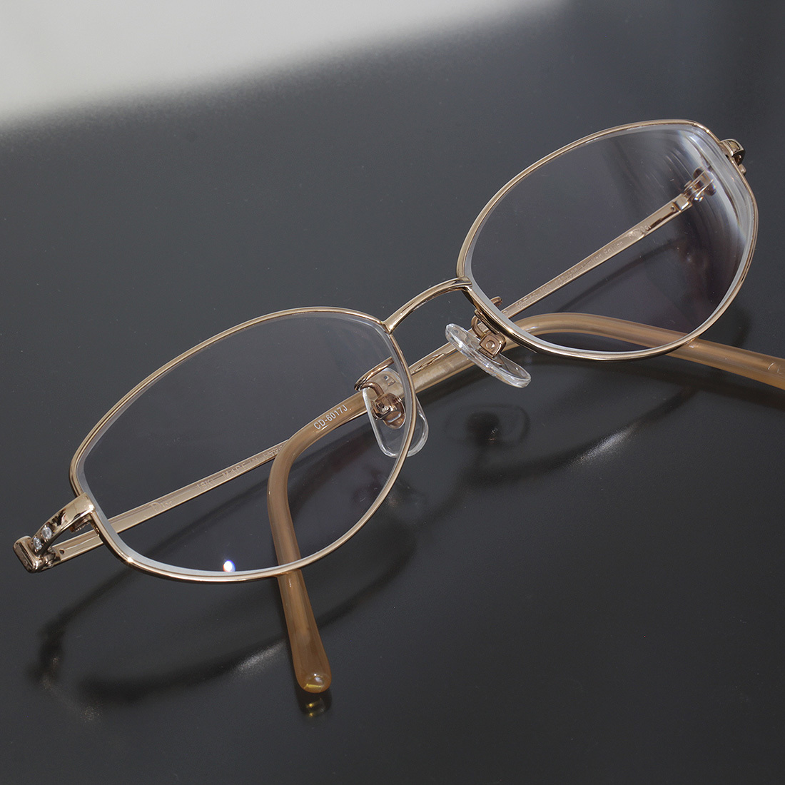 【ファッション通販】 金無垢 クリスチャンディオール ダイヤ E0456 Dior ピンクゴールド K18PG メガネ 眼鏡 その他