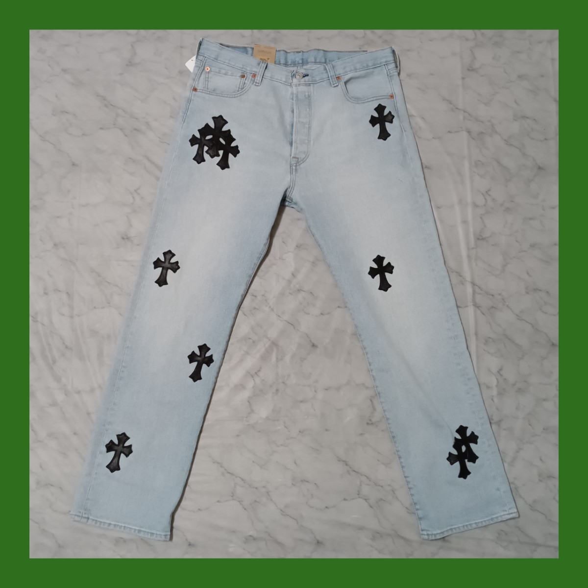 Levi's 501(W36 / 91cm)クロスパッチカスタム|PayPayフリマ
