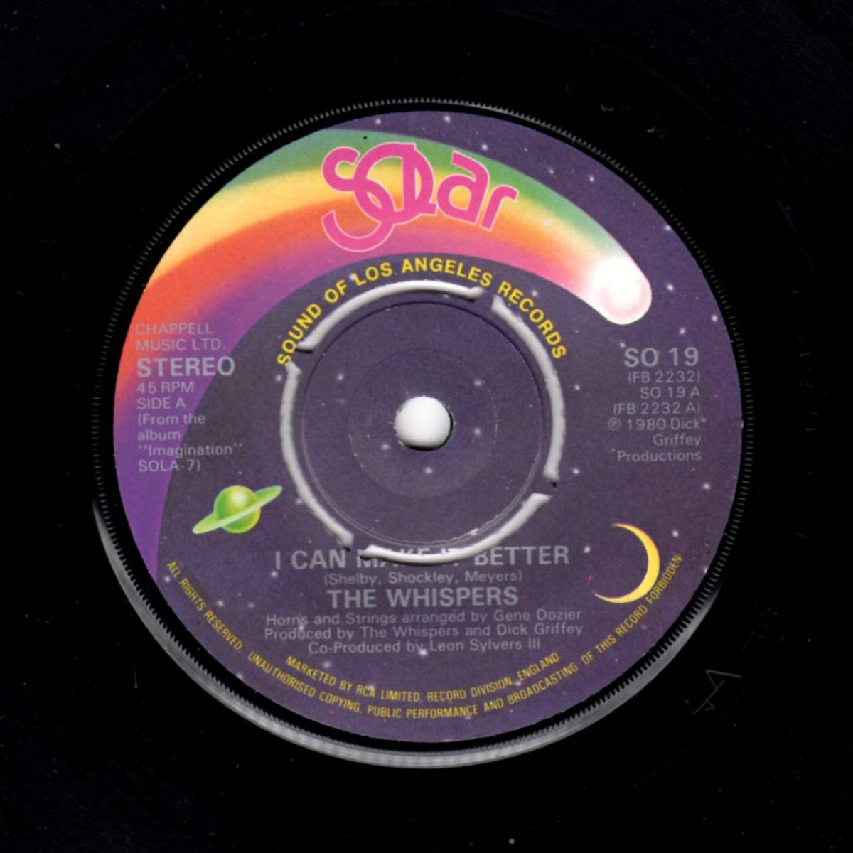 DISCO FUNK.BOOGIE.ELECTRO.SOUL. 45 試聴可 45★The Whispers / I Can Make It Better /★7インチ /_画像1