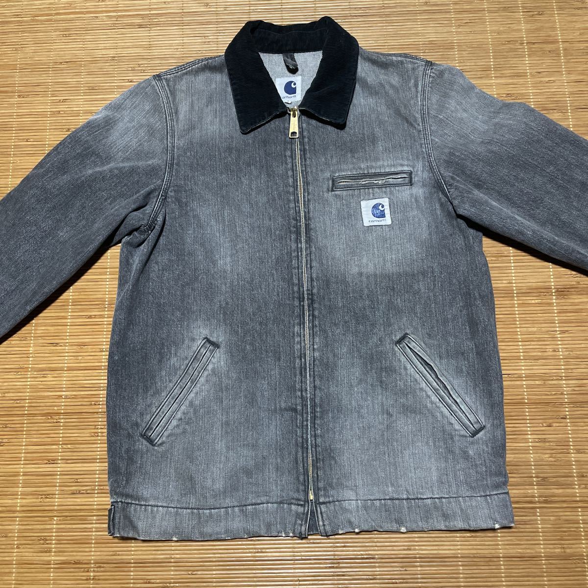 Ron Herman Carhartt DETROIT jacket ロンハーマン カーハート デトロイト ダメージ 加工 ブラック デニム ジャケット ブルゾン S_画像3