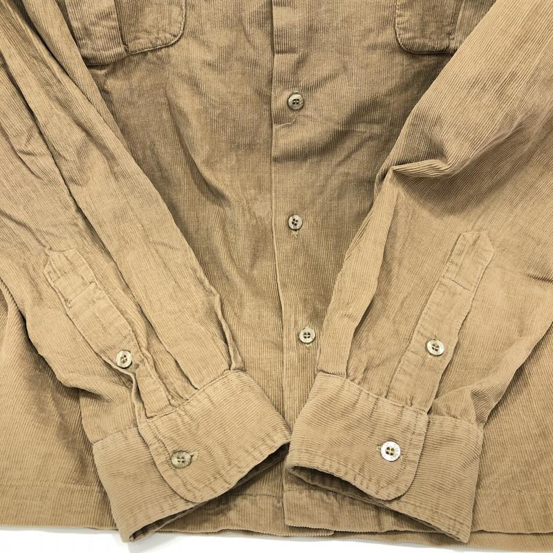 中古】STUSSY 紺タグ 90s USA製 コーデュロイシャツ ベージュ サイズL