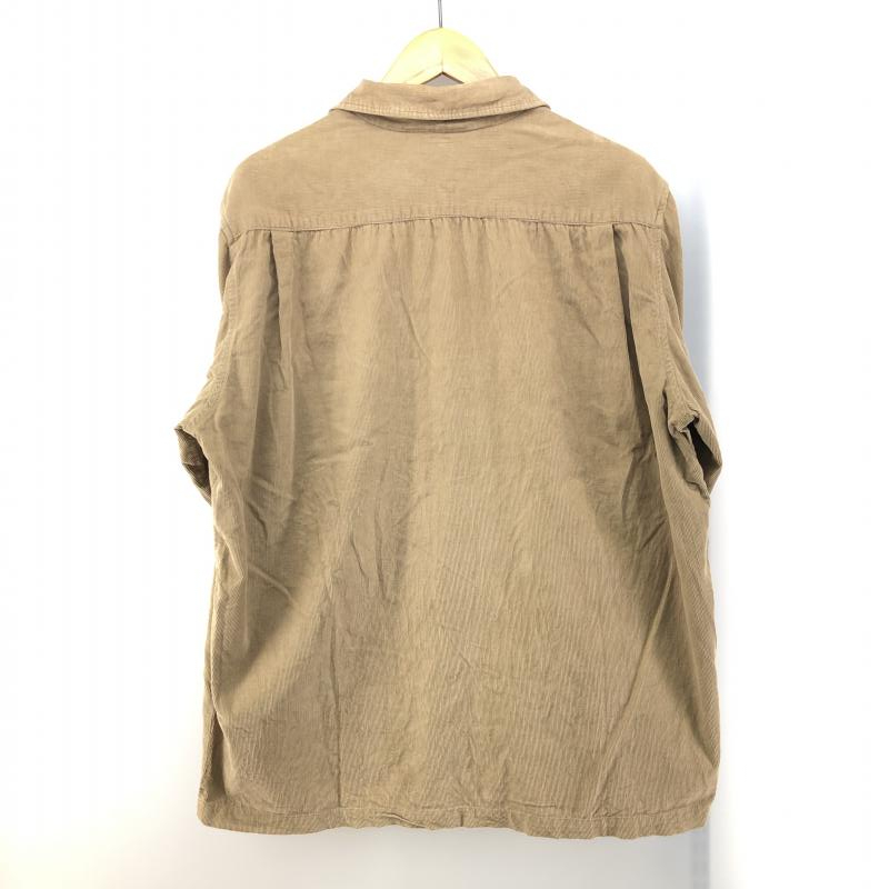 中古】STUSSY 紺タグ 90s USA製 コーデュロイシャツ ベージュ サイズL