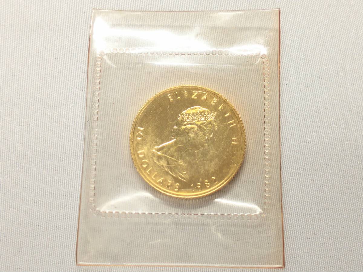 (税込) カナダ 純金 8.3g(パッケージ含) 1982年製 1/4オンス コイン K24 メイプルリーフ金貨 北アメリカ