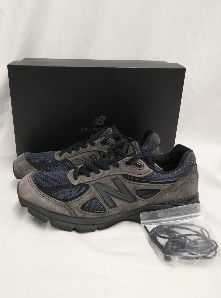 [箱付] new balance JJJJOUND 990V4 NAVY ニューバランス ジョウンド コラボ スニーカー US 10 ネイビー チャコール系 M990JJ4 店舗受取可_画像1