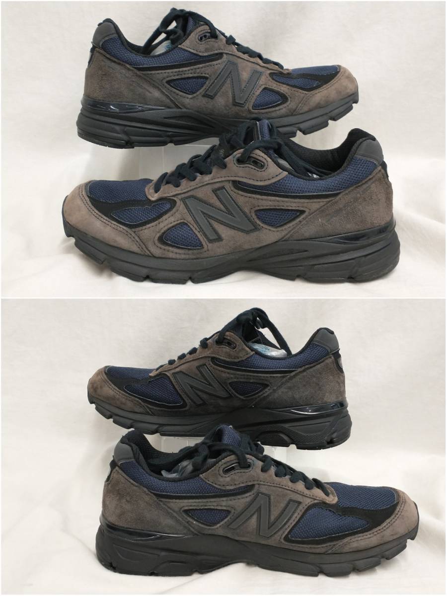 [箱付] new balance JJJJOUND 990V4 NAVY ニューバランス ジョウンド コラボ スニーカー US 10 ネイビー チャコール系 M990JJ4 店舗受取可_画像4