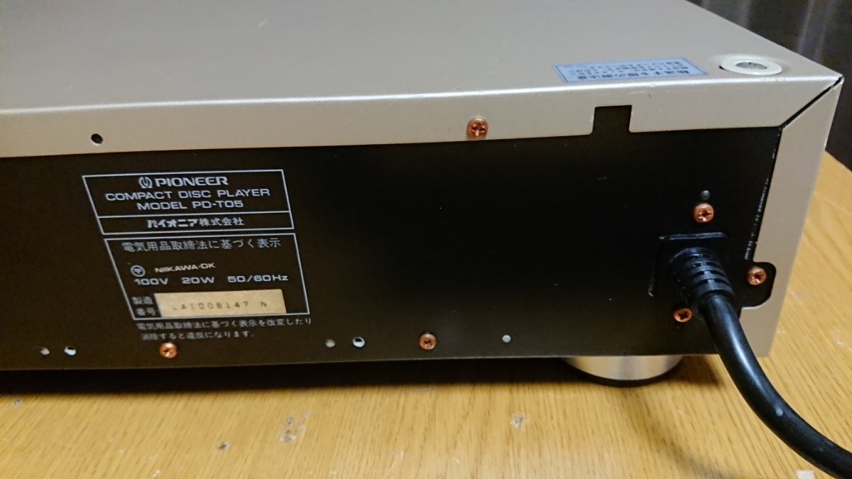 PIONEER PIONEER CD卡座PD-T05操作項目。！    原文:パイオニアPIONEER CDデッキ PD-T05 動作品です！