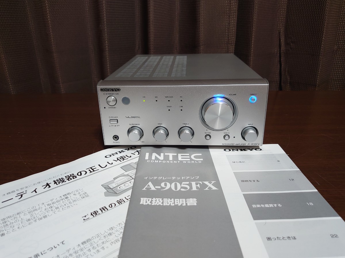 オンキョー ONKYO プリメインアンプ A-905FX 動作品 美品 取説付きです