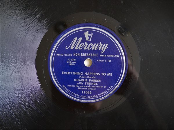チャーリー・パーカー　マーキュリーSPレコード　Charlie Parker　Mercury 78 record　Mercury 11036