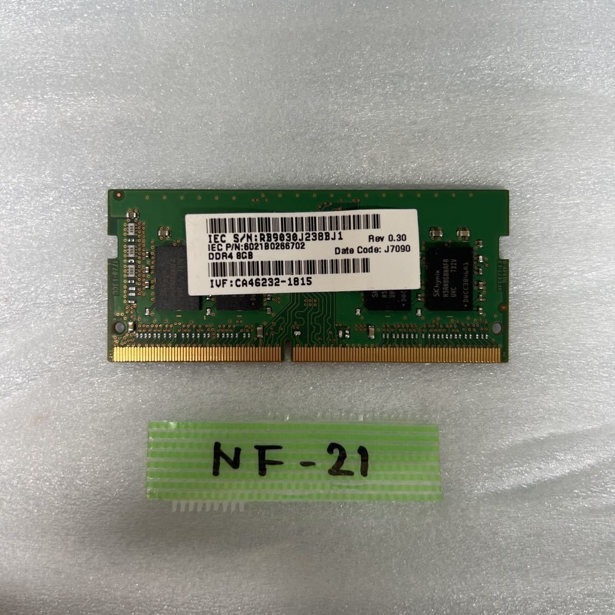 NF-21 激安 ノートPC メモリ SKhynix 8GB PC4-2400T 動作品 同梱可能_画像2