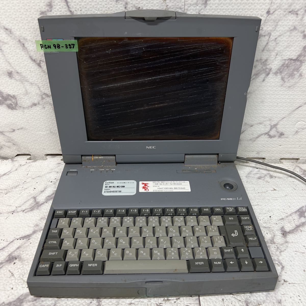 PCN98-337 super-discount PC98 notebook NEC PC-9821Ld/350A2 start-up has confirmed Junk 