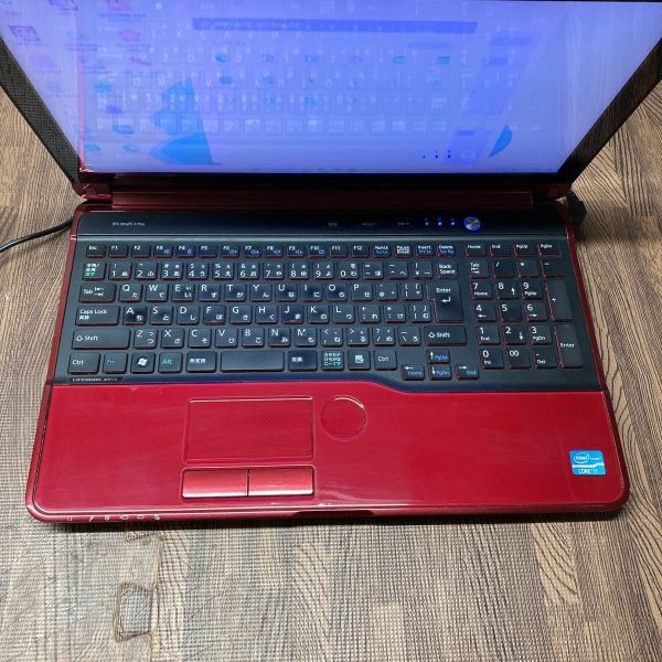 MY4-241 激安 最新OS Windows11Pro ノートPC FUJITSU LIFEBOOK AH77/G Core i7 2670QM メモリ4GB HDD500GB RED Webカメラ搭載 Office 中古_キーテカリあり