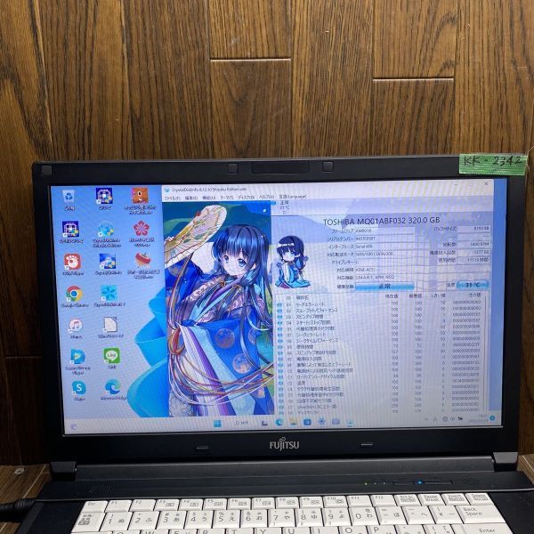 KK-2342 激安 最新OS Windows11Pro ノートPC FUJITSU LIFEBOOK A Series Core i5-6300U メモリ4GB HDD320GB Office 中古品の画像2