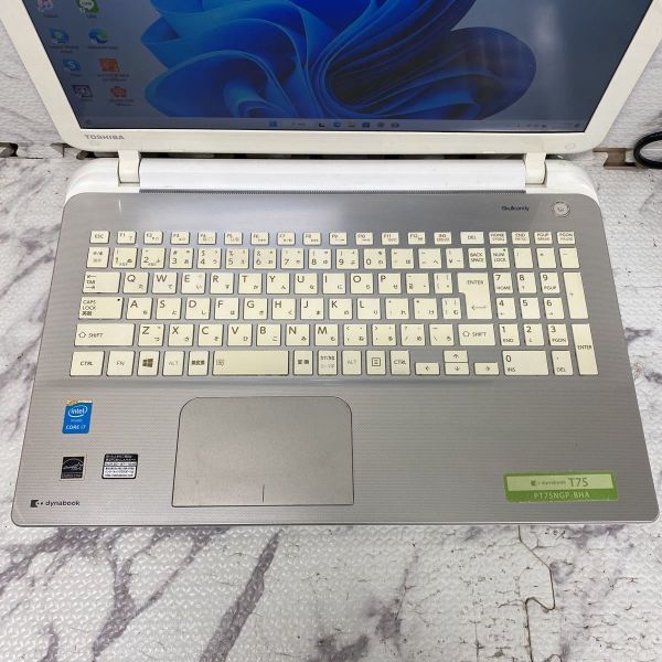 KK-7160 激安 最新OS Windows11Pro ノートPC TOSHIBA dynabook T75/NG Core i7-4500U メモリ4GB HDD320GB Webカメラ搭載 Office 中古品_画像4