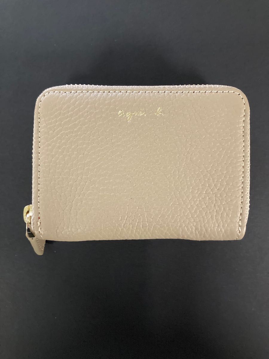 ミニウォレット 折り財布 アニエスベー ボヤージュ agnes b voyage ウォレット 財布 三つ折り財布 レザー ベージュ