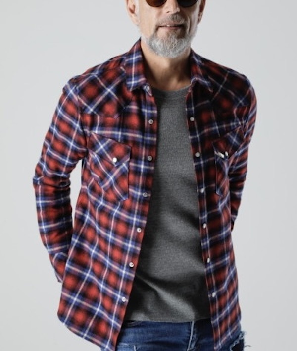 22AW 新品5万弱 AKM FLANNEL WESTERN CHECK SHIRTS　ウエスタン シャツ　　　　　　ジュンハシモト 1piu1uguale3_画像6