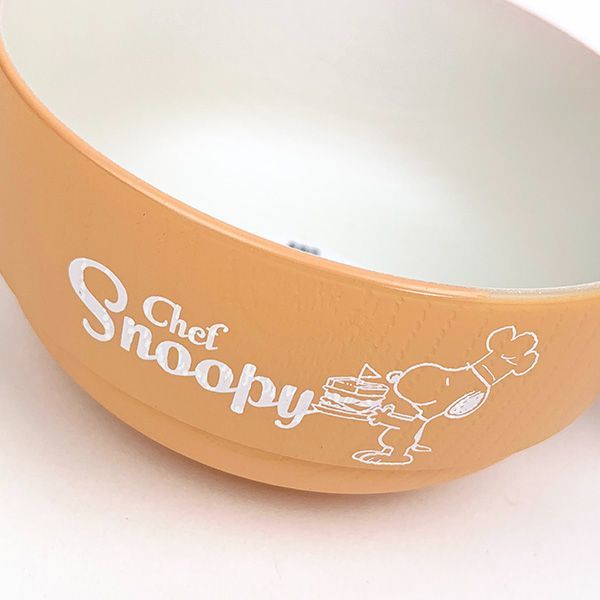 スヌーピー 木目調スタッキングマグ （シェフスヌーピー） スープカップ オレンジ SNOOPY_画像2