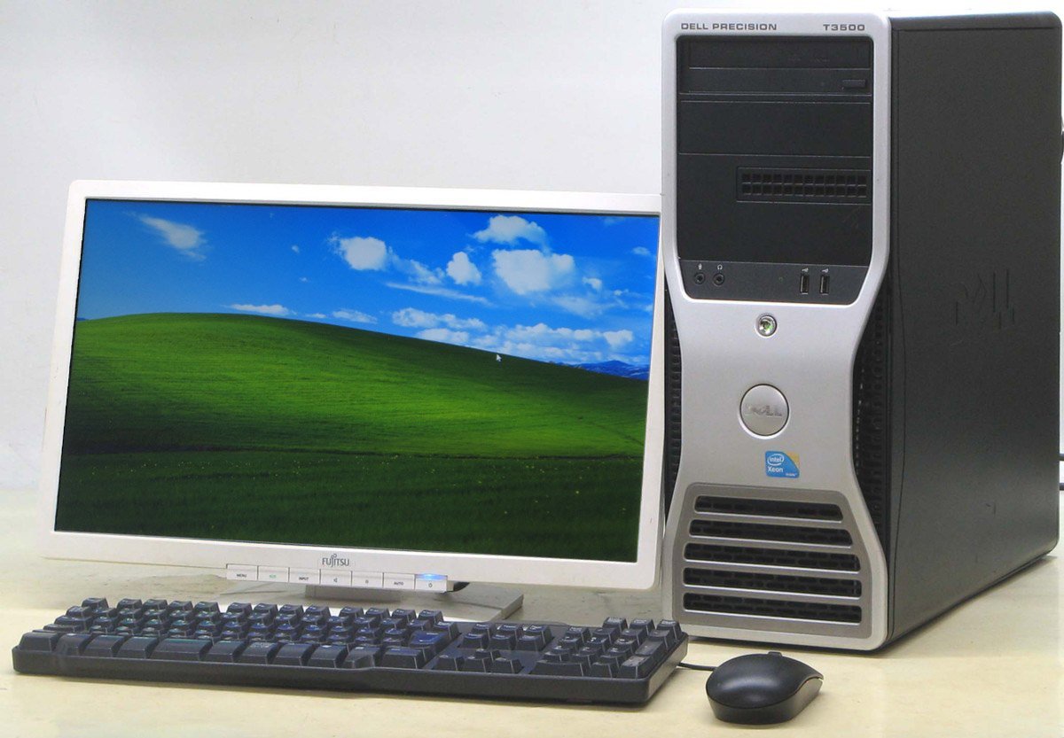 DELL Precision T3500-W3565SMT ■ 20インチワイド 液晶セット ■ XEON-W3565/DVDマルチ/Quadro 2000/希少OS/WindowsXP ワークステーション_DELL Precision T3500-W3565SMT