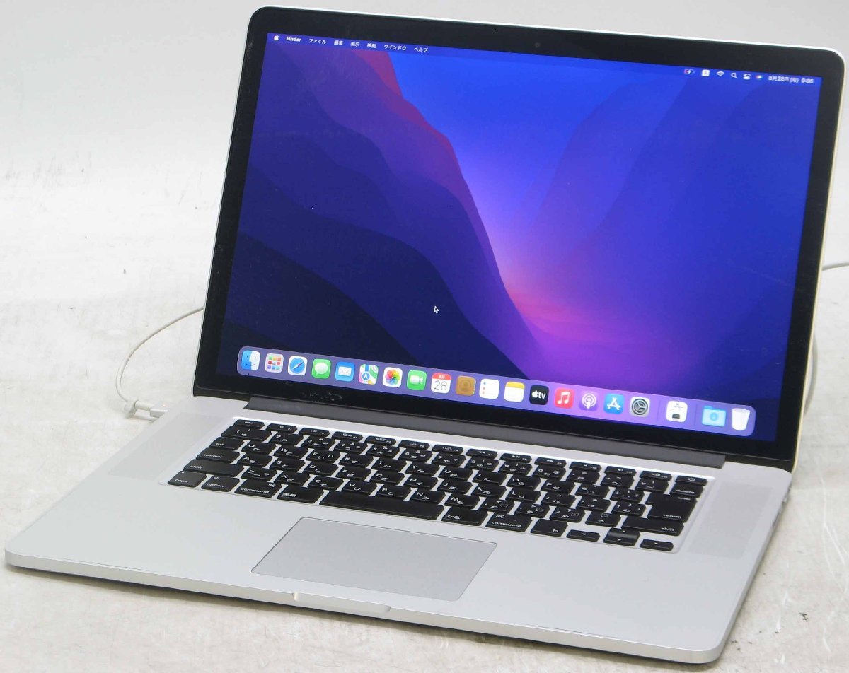 Apple Macbook Pro MJLQ2J/A Retina 15-inch， Mid 2015 ■ i7-4770HQ/16G/SSD/HDMI/高解像度/OS12.3.1 ノートパソコン #20