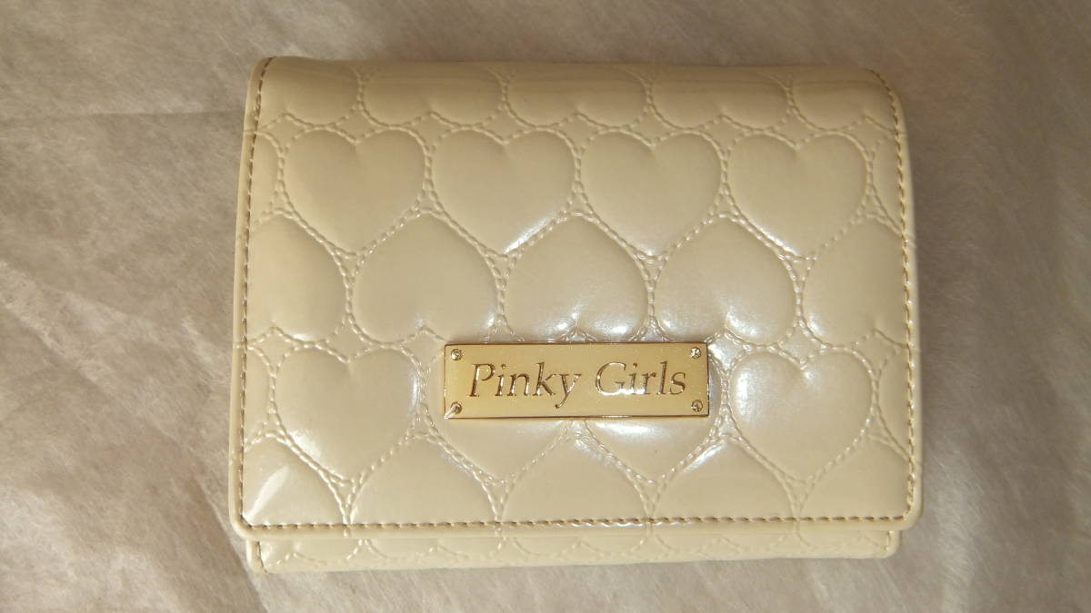  Pinky Girls / Pinky Girls 2. складывать кошелек эмаль белый кожа 