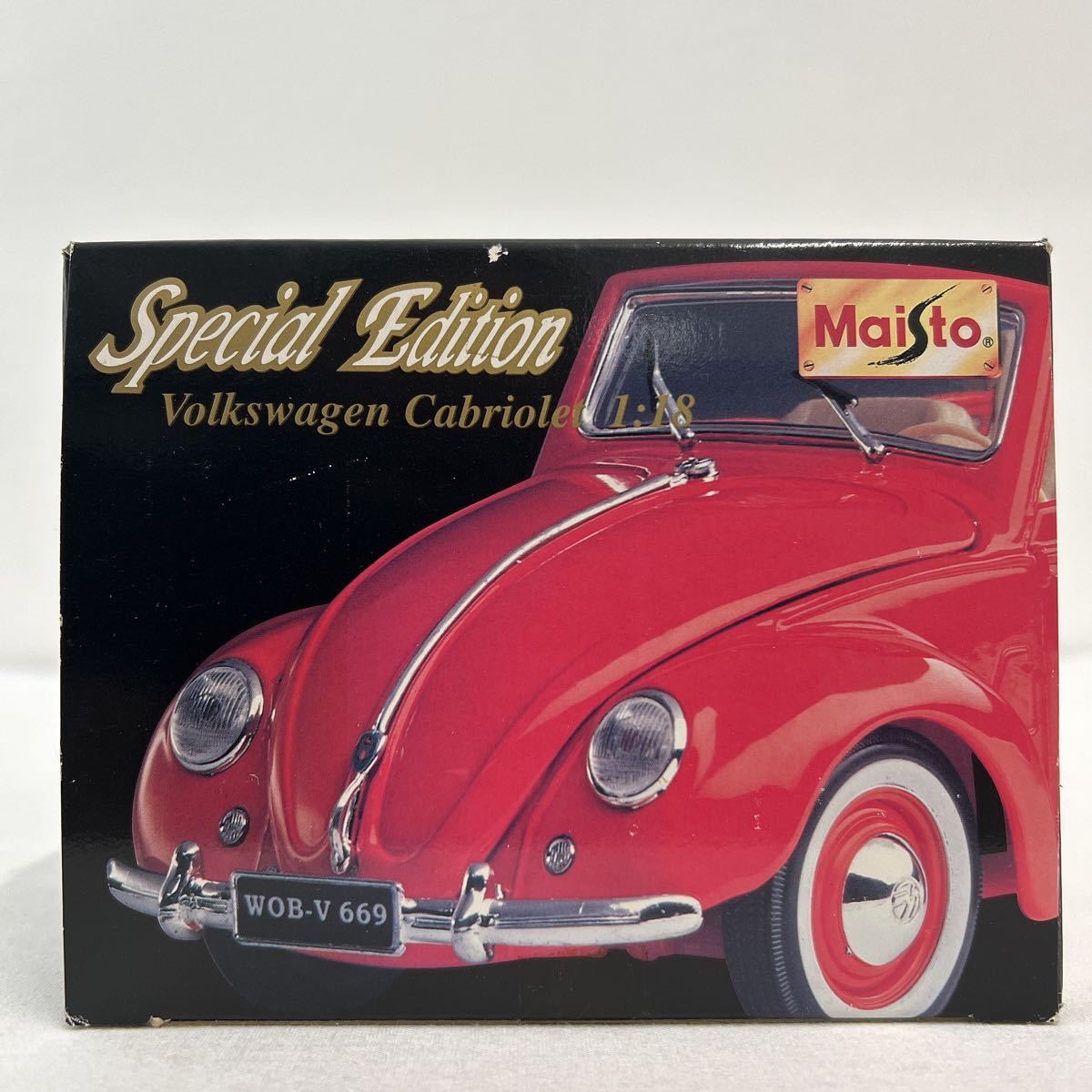 Maisto 1/18 Volkswagen Beetle Cabriolet 1951年 Red マイスト フォルクスワーゲン カブリオレ ビートル クラシック ミニカー モデルカー_画像4