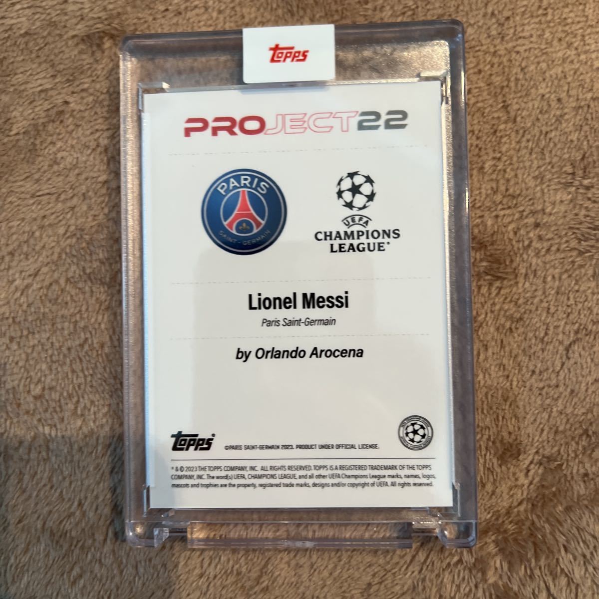 メッシ Topps Project 22 - Lionel Messi by Orlando Arocena - Paris Saint-German PSG アルゼンチン Goat Argentina_画像2