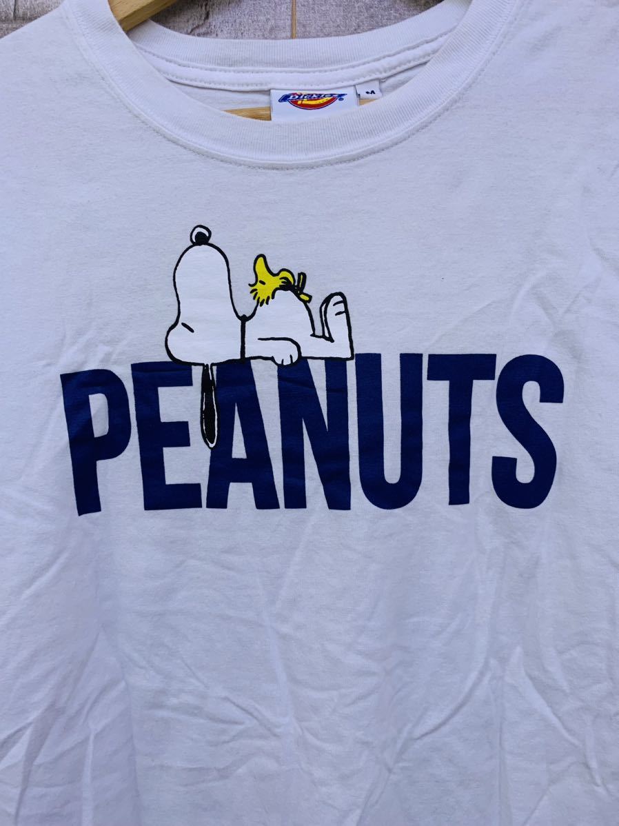 M Dickies ディッキーズ PEANUTS スヌーピー ホワイト キャラクター 半袖Tシャツ 半袖 Tシャツ カットソー トップス メンズの画像5