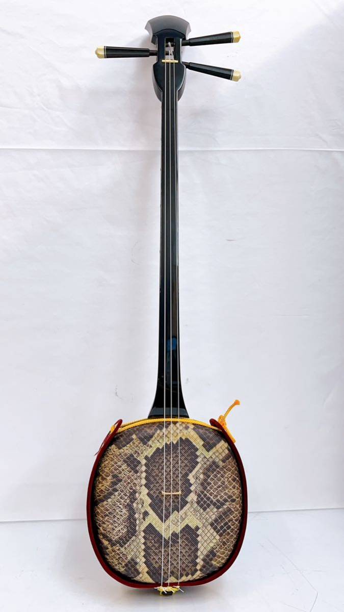 8SB53 三味線 三線 和楽器 撥弦楽器 蛇味線三味線 長さ約80cm 楽器