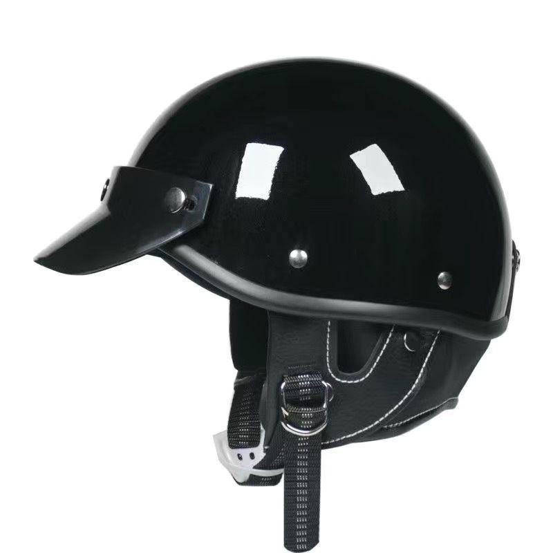 ポリスヘルメット　Ｍ　Ｌ　ＸＬ　ブラック　キャップ型　半帽　　半ヘル　ダックテール