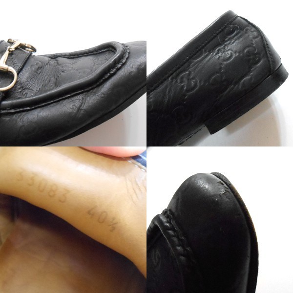 YGG*GUCCI Gucci Guccisima Loafer бизнес платье обувь кожа домкрат - металлические принадлежности чёрный черный type вдавлено .26cm GG WG