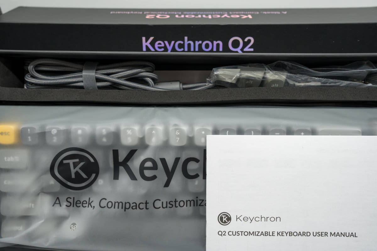 Keychron Q2 メカニカルキーボード (Gateron G Pro Red 全スイッチにルブ・キースイッチフィルム挿入済み)_画像10
