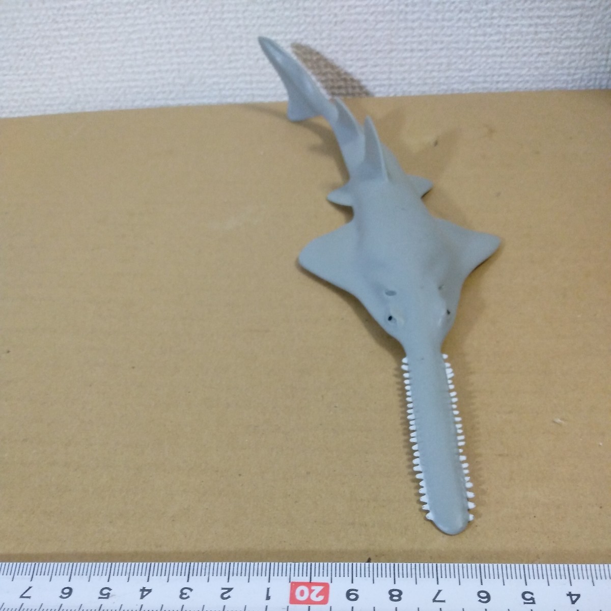 ノコギリエイ sawfish PVCフィギュア Safari サファリ社 全長約26㎝ 中国製 未チェック 詳細不明 ジャンク扱い_画像1