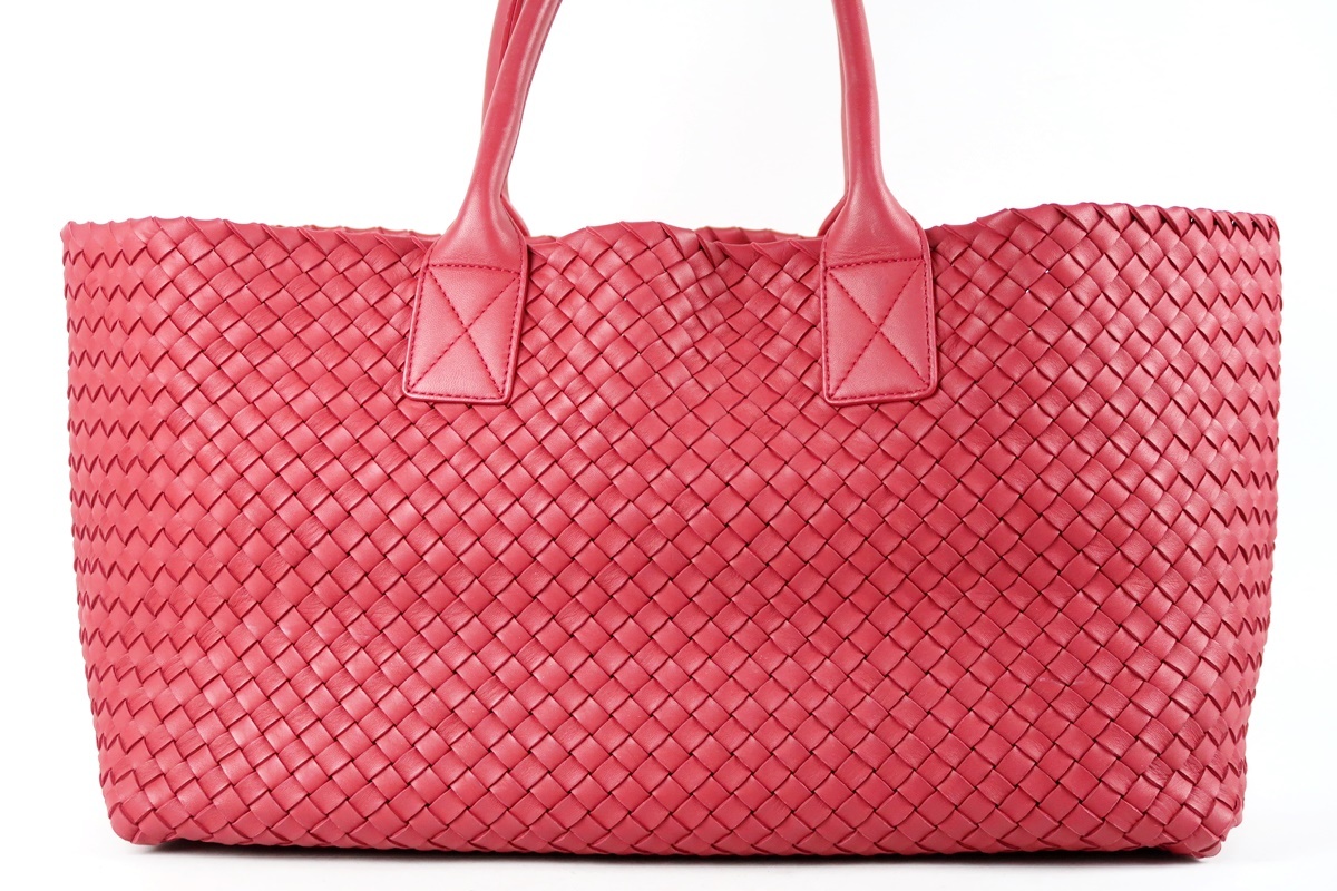 【超美品】BOTTEGAVENETA ボッテガヴェネタ イントレチャート ミディアム カバ MM トートバッグ【NJ33】_画像2