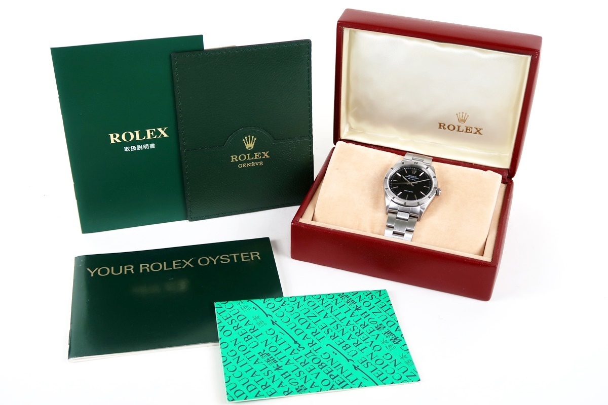 【超美品】ROLEX ロレックス オイスターパーペチュアル Air King エアキング 14010M F番 高級腕時計 鑑定済み【JV97】_画像1