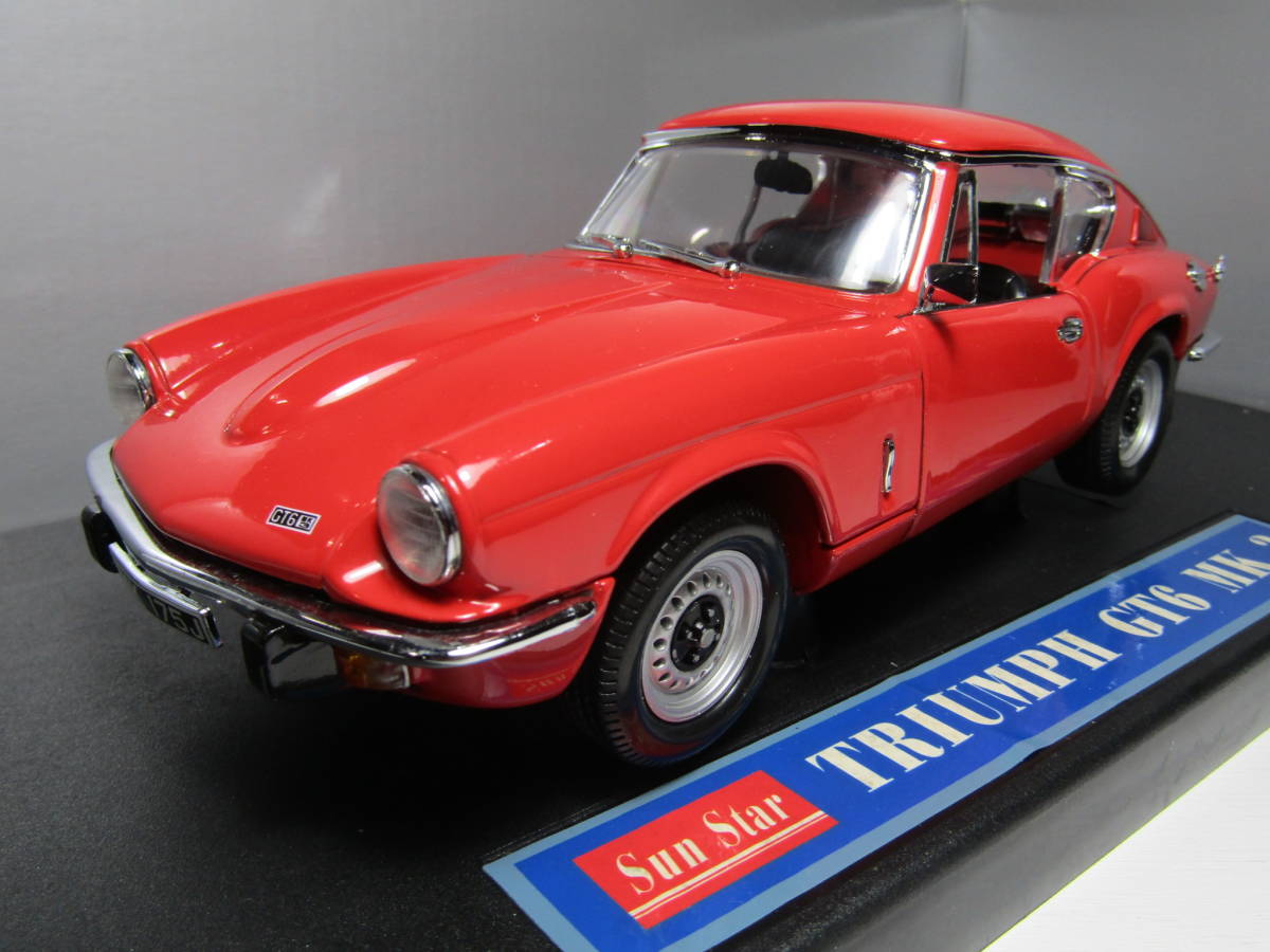 Triumph GT6 Mk3 Coupe 1/18 トライアンフ GT6 GB ブリティッシュ コーラルレッド 英国名車 1970 レイランド Sunstar England 本体良品