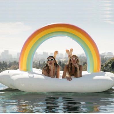  новый товар не использовался быстрое решение надувной круг радуга . воздушный лодка водный гамак Rainbow лодка float морская вода . бассейн bed воздушный диван a