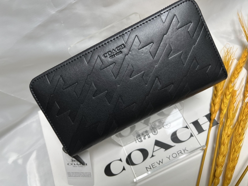 コーチ COACH 長財布 財布 ラウンドファスナー ハウンドトゥース