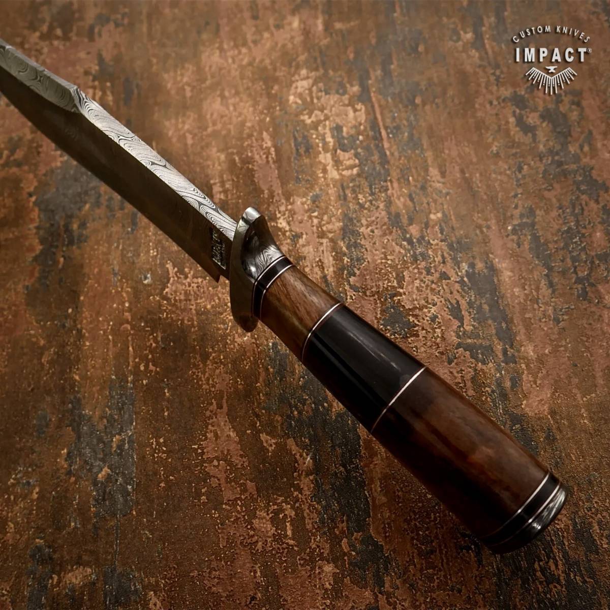 ☆全長33.5cm イギリス IMPACT製 ダマスカス鋼 ナイフ カスタム ☆全長33.5cm イギリス IMPACT製 ダマスカス鋼 ナイフ カスタム
