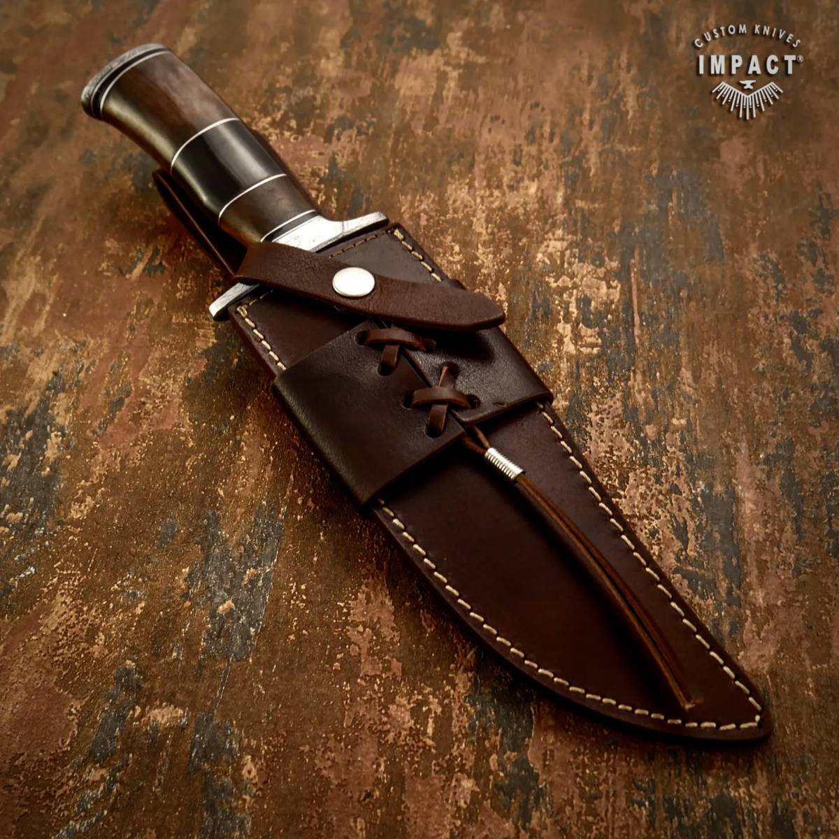 ☆全長33.5cm イギリス IMPACT製 ダマスカス鋼 ナイフ カスタム ☆全長33.5cm イギリス IMPACT製 ダマスカス鋼 ナイフ カスタム